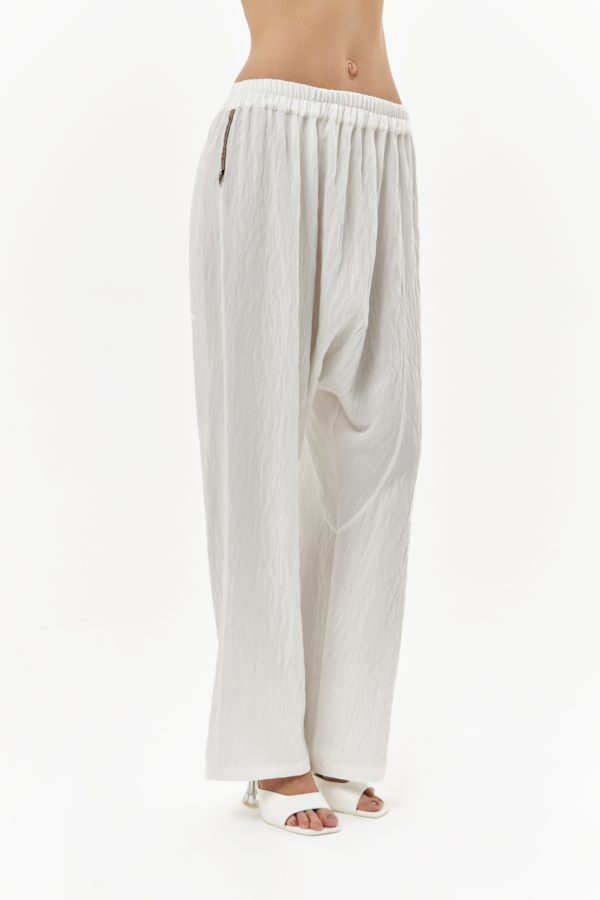 Костюм с блузой и брюками «Софья Ковалевская» из вискозы, цвет белый