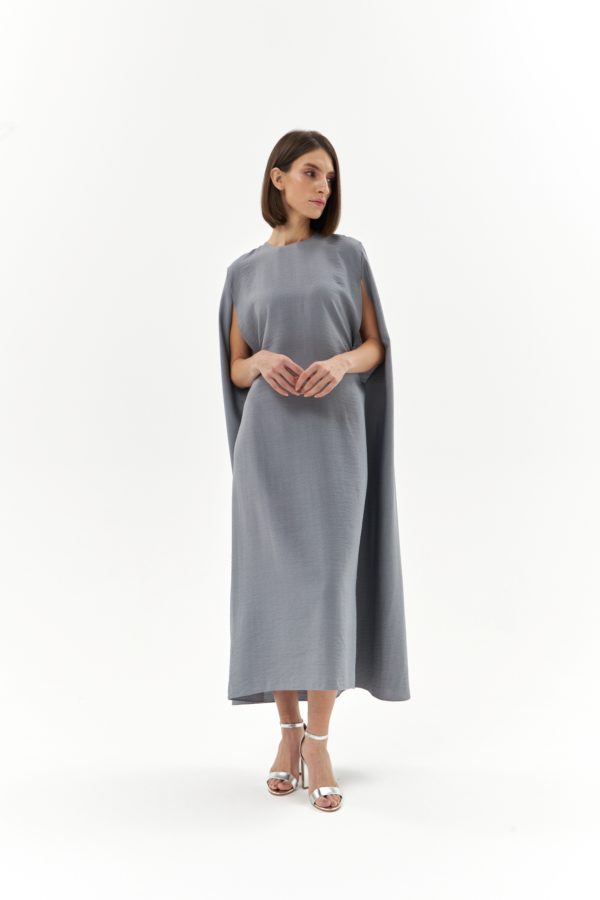Платье «Софья Ковалевская» из вискозы, цвет французский серый