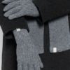 Перчатки в рубчик из объемной шерсти коричневый меланж | ПЕРВЫЙ. МОДНЫЙ